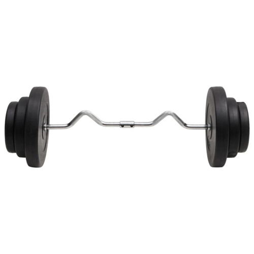 Berkfield Curl Barbell with Plates 60 kg 2