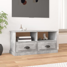 Berkfield TV Cabinet Concrete Grey 93x35.5x45 cm Engineered Wood