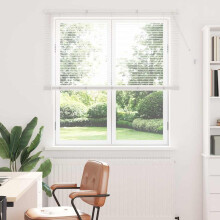Berkfield Venetian Blinds Height Adjustable White 175 x 130 cm Aluminium