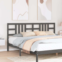 Berkfield Bed Headboard Grey 206x4x100 cm Solid Wood Pine