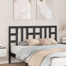 Berkfield Bed Headboard Black 166x4x100 cm Solid Wood Pine