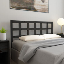 Berkfield Bed Headboard Black 145.5x4x100 cm Solid Wood Pine