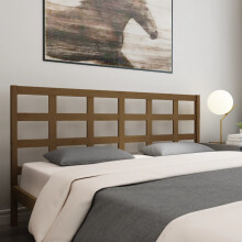 Berkfield Bed Headboard Honey Brown 185.5x4x100 cm Solid Wood Pine