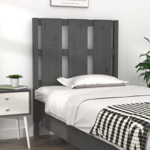 Berkfield Bed Headboard Grey 80.5x4x100 cm Solid Wood Pine