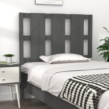 Berkfield Bed Headboard Grey 95.5x4x100 cm Solid Wood Pine