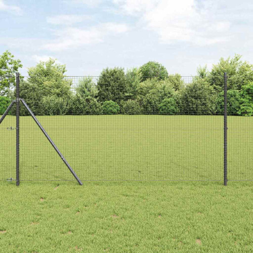 Berkfield Welded Wire Fence Grey