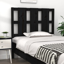 Berkfield Bed Headboard Black 95.5x4x100 cm Solid Wood Pine