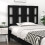 Berkfield Bed Headboard Black 95.5x4x100 cm Solid Wood Pine 1