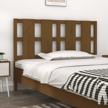 Berkfield Bed Headboard Honey Brown 125.5x4x100 cm Solid Wood Pine