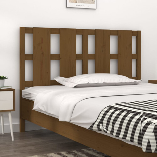 Berkfield Bed Headboard Honey Brown 125.5x4x100 cm Solid Wood Pine