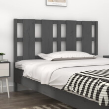 Berkfield Bed Headboard Grey 145.5x4x100 cm Solid Wood Pine