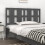 Berkfield Bed Headboard Grey 145.5x4x100 cm Solid Wood Pine 1