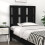 Berkfield Bed Headboard Black 80.5x4x100 cm Solid Wood Pine 1