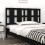 Berkfield Bed Headboard Black 125.5x4x100 cm Solid Wood Pine 1
