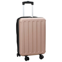 Berkfield Suitcase Folding Rose gold 34 x 23 x 55.5 cm ABS Plastic