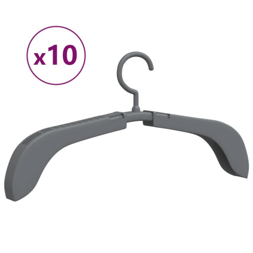 Berkfield Extendable Clothes Hangers 10 pcs Grey 1