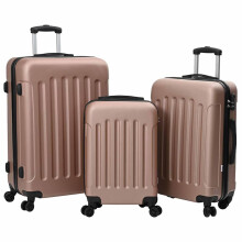 Berkfield Suitcase with Lock 3 pcs Rose Gold 50 x 31 x 78 cm ABS Plastic