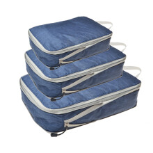 3Pcs Travel Compression Bags Set with Double Compression Design and TwoWay Zipper Luggage Organizer