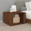 Berkfield Bedside Table Brown Oak 57x55x36 cm Engineered Wood 1