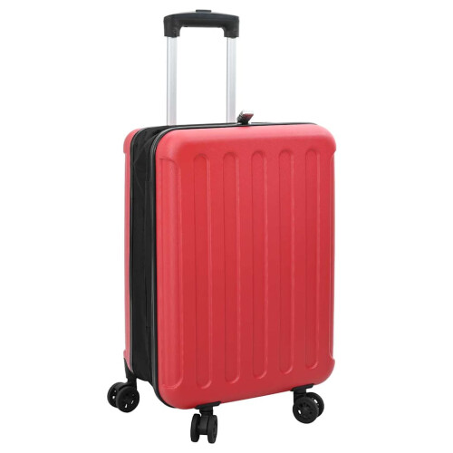Berkfield Suitcase Folding with Lock Red 43 x 27 x 66 cm ABS Plastic