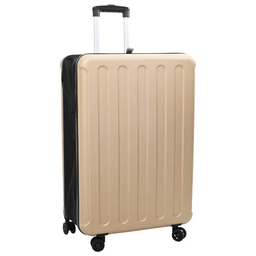 Berkfield Suitcase Folding Champagne 50 x 30 x 76 cm ABS Plastic