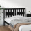Berkfield Bed Headboard Black 125.5x4x100 cm Solid Wood Pine 1
