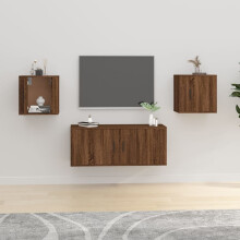 Berkfield Wall Mounted TV Cabinets 2 pcs Brown Oak 40x34.5x40 cm
