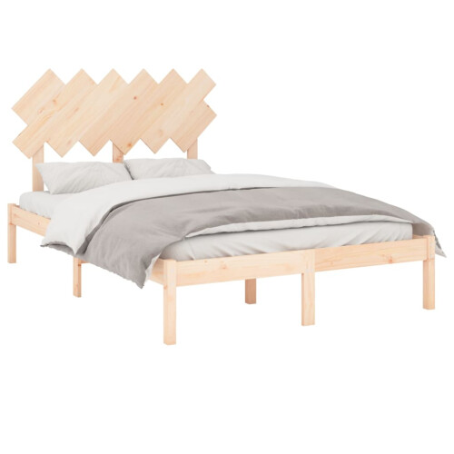 Berkfield Bed Frame without Mattress 135x190 cm Double Solid Wood 2