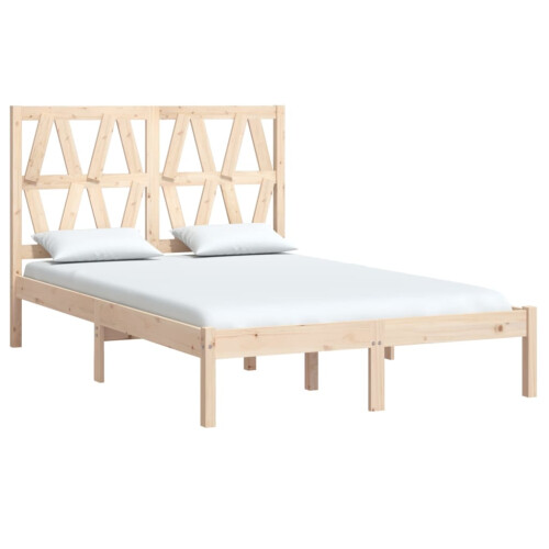 Berkfield Bed Frame without Mattress Solid Wood Double 2