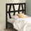 Berkfield Bed Headboard Black 81x4x100 cm Solid Wood Pine 1