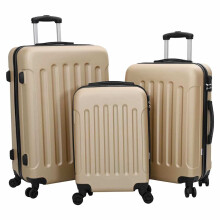 Berkfield Suitcase with Lock 3 pcs Champagne 50 x 31 x 78 cm ABS Plastic
