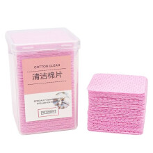 200 Pcs Pink White Nail Polish Remover Pads Nonwoven Soft Texture Residue Nail Cleaning Wipes for Salon Use