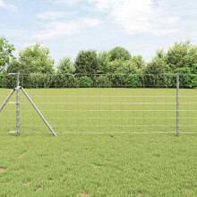 Berkfield Wild Fence Hot Dip Galvanized 1000 x 80 x 0.18 cm Iron