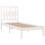 Berkfield Bed Frame without Mattress White Solid Wood Single 4