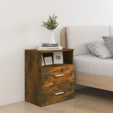 Berkfield Bed Cabinets 2 pcs Smoked Oak 50x32x60 cm
