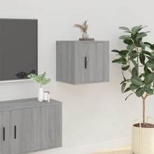 Berkfield Wall Mounted TV Cabinet Grey Sonoma 40x34,5x40 cm