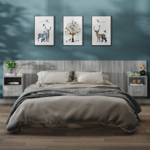 Berkfield Wall-mounted Bedside Cabinets 2 pcs Grey Sonoma