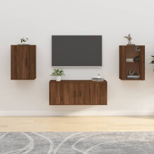 Berkfield Wall Mounted TV Cabinets 2 pcs Brown Oak 40x34.5x60 cm