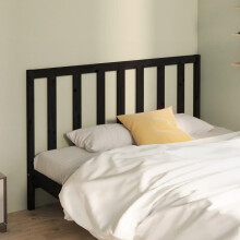 Berkfield Bed Headboard Black 166x4x100 cm Solid Wood Pine