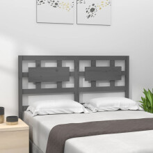 Berkfield Bed Headboard Grey 125.5x4x100 cm Solid Wood Pine