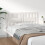 Berkfield Bed Headboard White 125.5x4x100 cm Solid Wood Pine 1