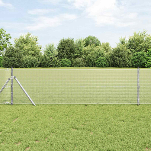 Berkfield Welded Wire Fence Silver