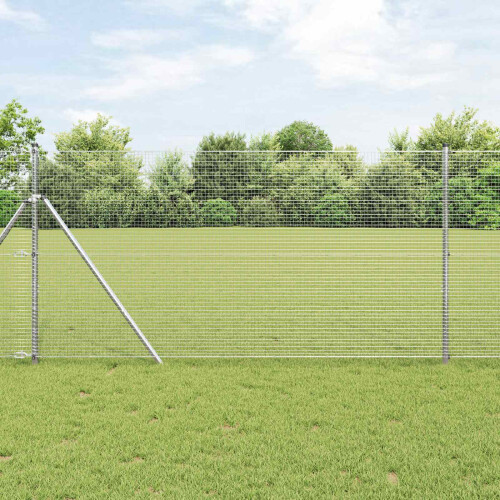 Berkfield Welded Wire Fence Silver