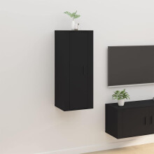 Berkfield Wall Mounted TV Cabinet Black 40x34,5x100 cm