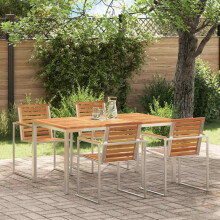 Berkfield DiningTable Brown 150 x 90 x 75 cm Solid Acacia Wood
