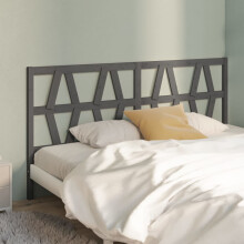 Berkfield Bed Headboard Grey 206x4x100 cm Solid Wood Pine
