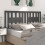 Berkfield Headboard Grey 186x4x100 cm Solid Wood Pine 1