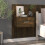 Berkfield Wall-mounted Bedside Cabinet Smoked Oak 1