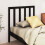 Berkfield Bed Headboard Black 96x4x100 cm Solid Wood Pine 1