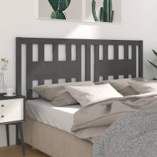 Berkfield Headboard Grey 206x4x100 cm Solid Wood Pine